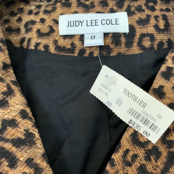 Judy Lee Cole Leopard Print Fur Jacket Size 8 - Picture 2 of 4